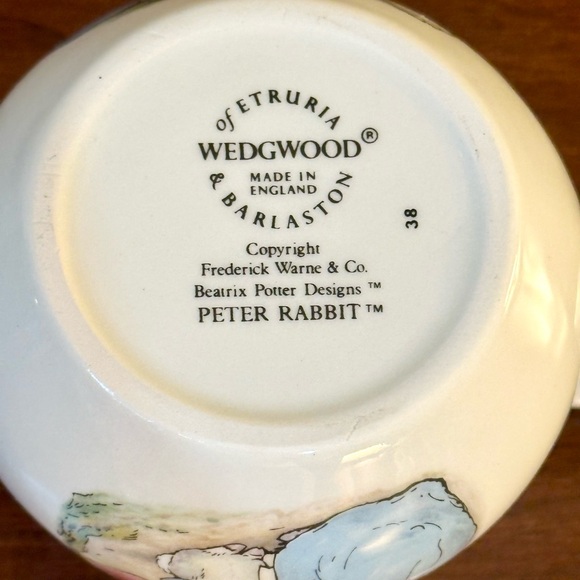 VTG 1980s Wedgewood Peter Rabbit Child's Plate, Bowl & Cup 3 Piece Set England - Picture 14 of 16